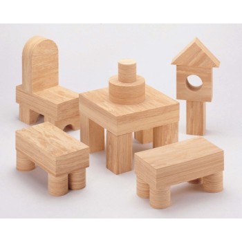 WePlay Softwood Blocks (8cm) - 56 pcs